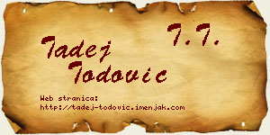 Tadej Todović vizit kartica
